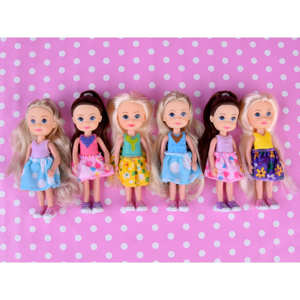Urocze mini laleczki do zabawy Lalka 12 cm 6szt ZA4755