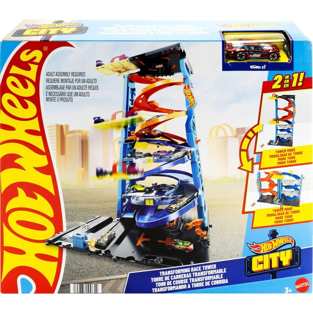 Lenktynių bokštas Hot Wheels City 2-in-1