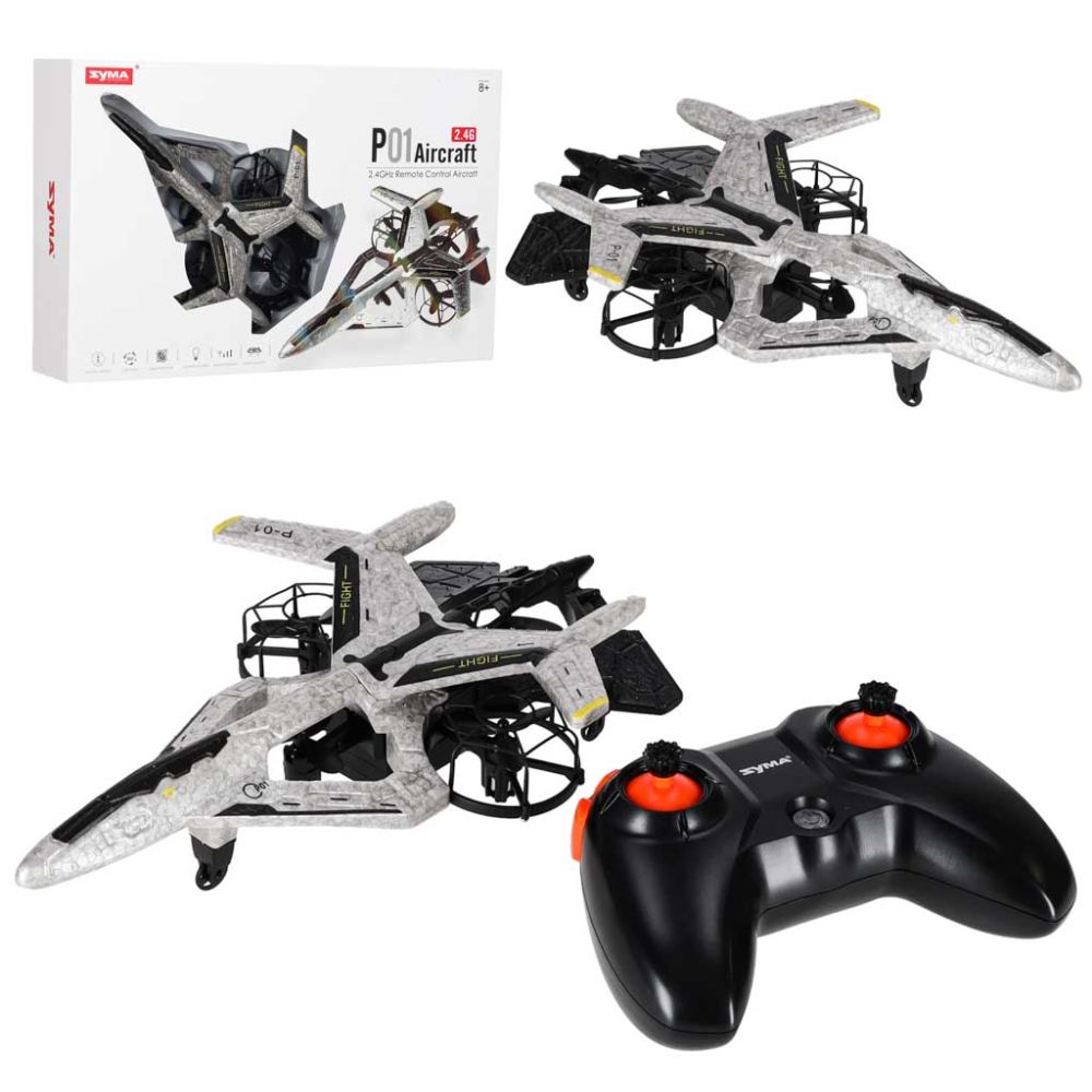 RC dronas Syma P01 su LED apšvietimu, 2,4 GHz spinduliu, 360° triukais, automatiniu pakilimo stabilizavimu