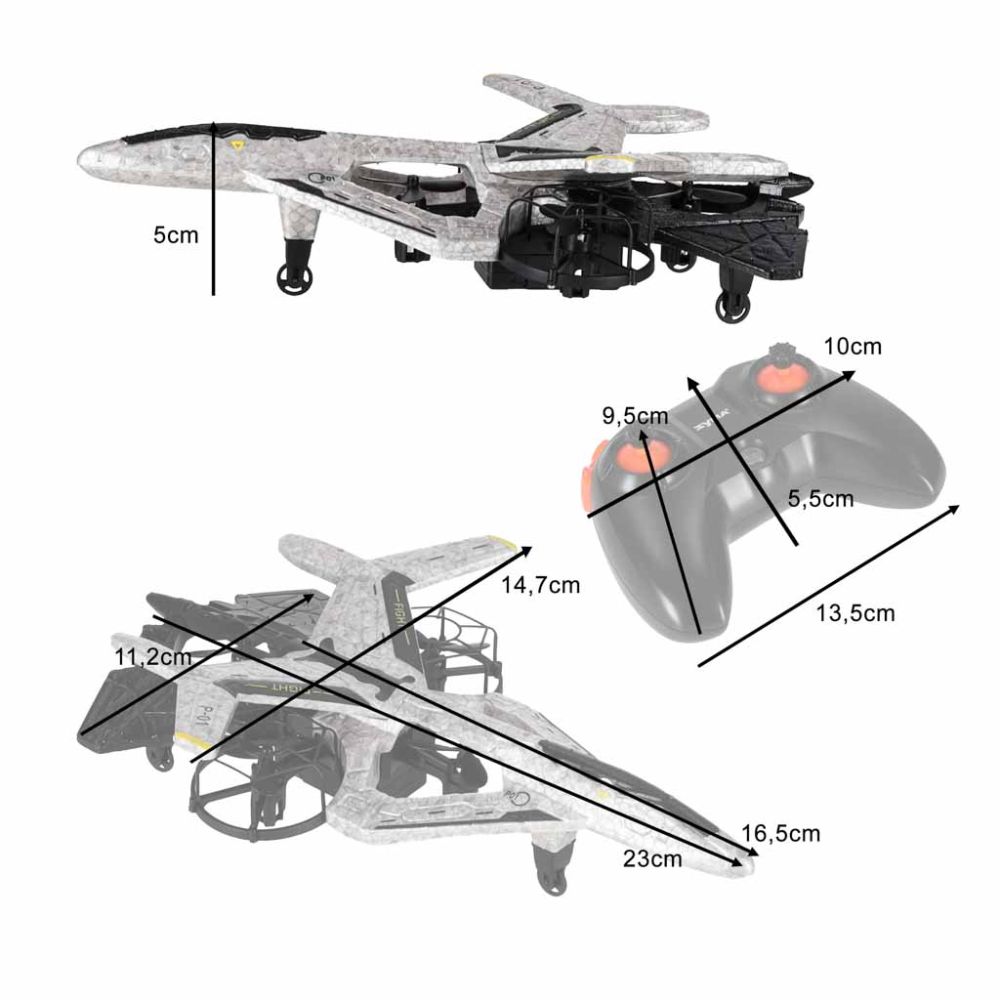 RC dronas Syma P01 su LED apšvietimu, 2,4 GHz spinduliu, 360° triukais, automatiniu pakilimo stabilizavimu