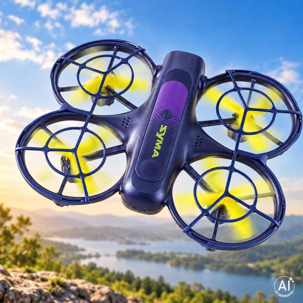 Nuotolinio valdymo dronas Syma X40W su FPV WiFi 2.7K HD 360° skraidymu ir 6 ašių USB kamera