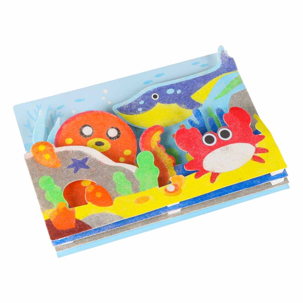 Kūrybinis smėlio dažymo rinkinys 3D smėlio menas jūrų gyvūnai