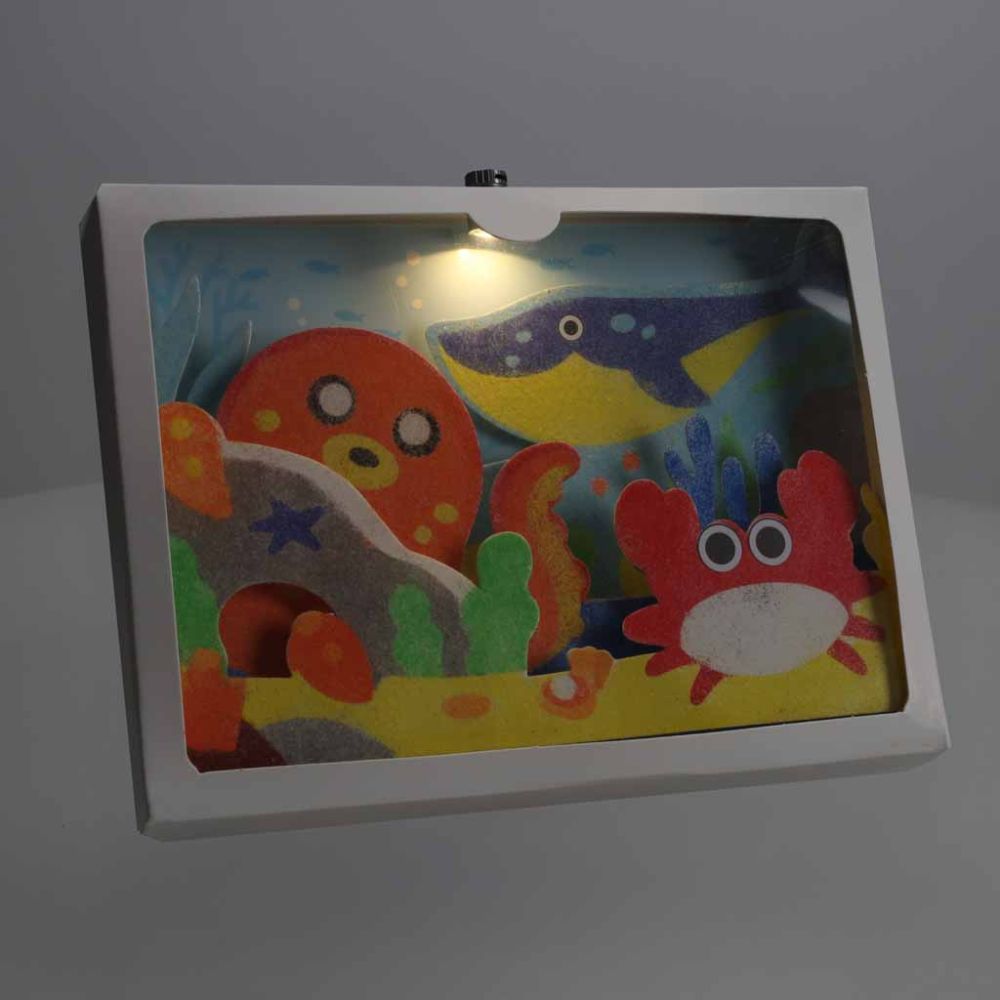 Kūrybinis smėlio dažymo rinkinys 3D smėlio menas jūrų gyvūnai