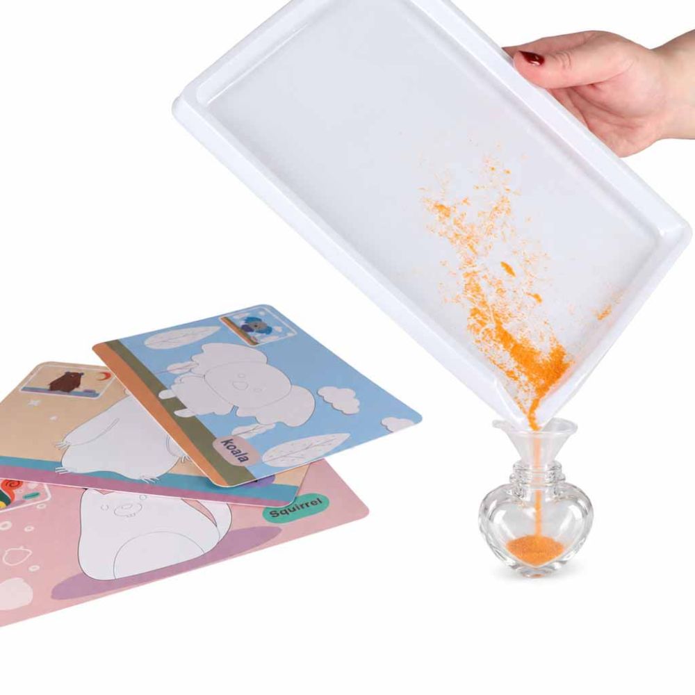 Kūrybinis smėlio dažymo rinkinys 3D smėlio menas Miško gyvūnai