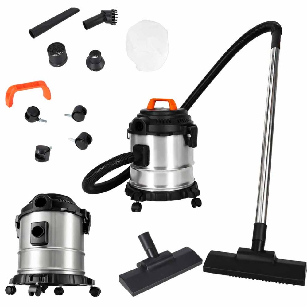 Dirbtuvių dulkių siurblys šlapiam/sausam valymui 20L 22000Pa 2000W pūstuvas HEPA židinio naudojimui