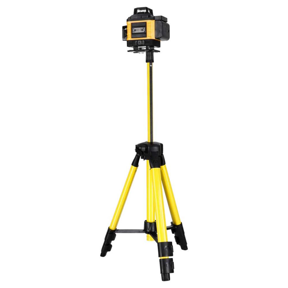 Lazerinis nivelyras 360° 4D, 16 linijų kryžminis lazeris, trikojo rankenos rinkinys