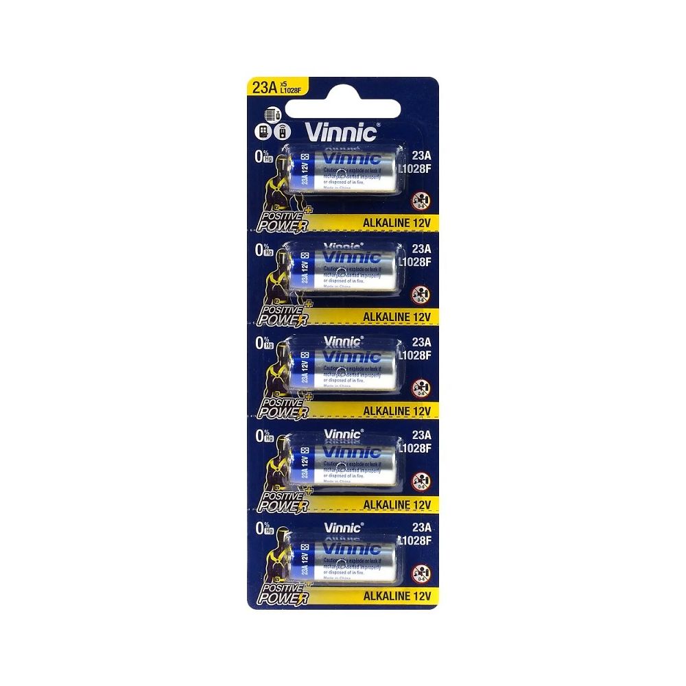 "Vinnic 23A L1028" akumuliatoriaus kaina už 5 vnt.