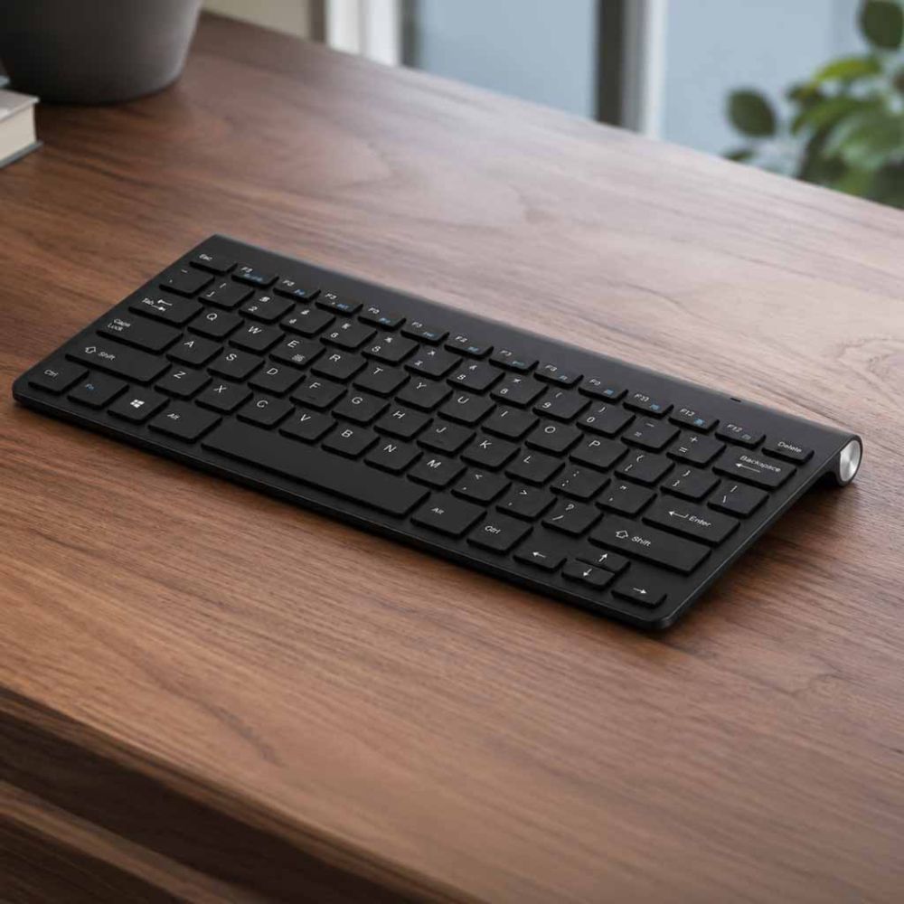 "Smart TV" belaidė klaviatūra juoda