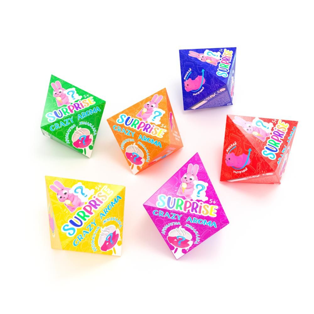  Antistresini Slime masė Crazy Aroma SURPRISE+Squish 