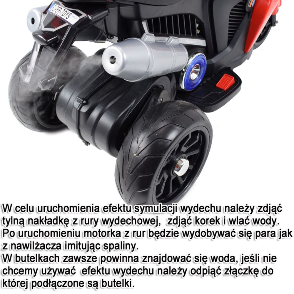 DIDELIS MOTOCIKLAS SU IŠMETIMO GARSO SIMULIACIJA, MINKŠTI RATAI STRONG 2 EXCLUSIVE/6288A