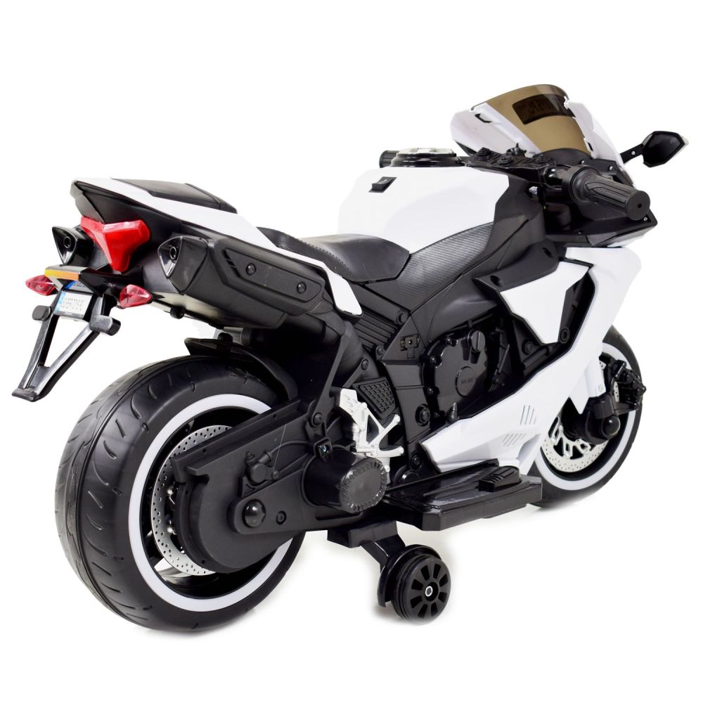 Elektrinis motociklas MEGA MOTOR 2 GARSO EFEKTAI, AKCELERATORIUS RANKENOJE, MINKŠTA SĖDYNĖ