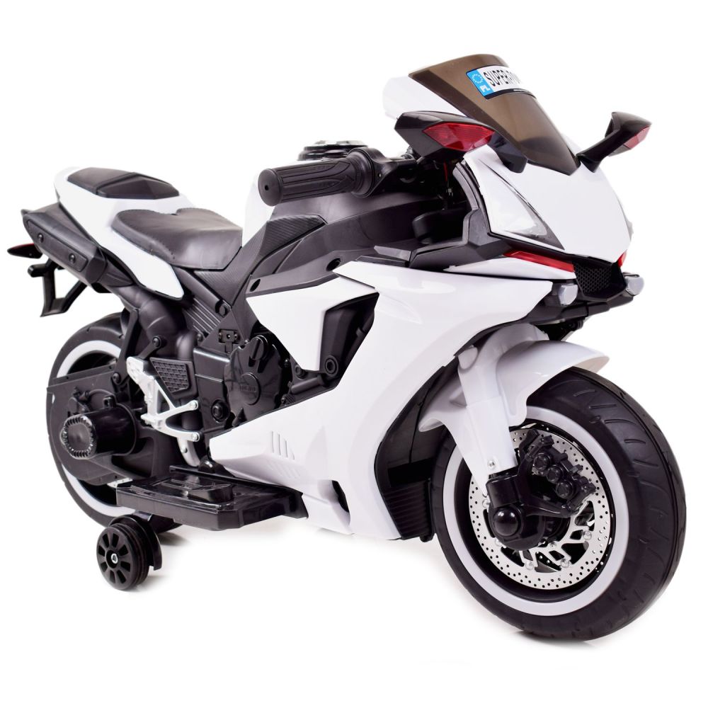 Elektrinis motociklas MEGA MOTOR 2 GARSO EFEKTAI, AKCELERATORIUS RANKENOJE, MINKŠTA SĖDYNĖ