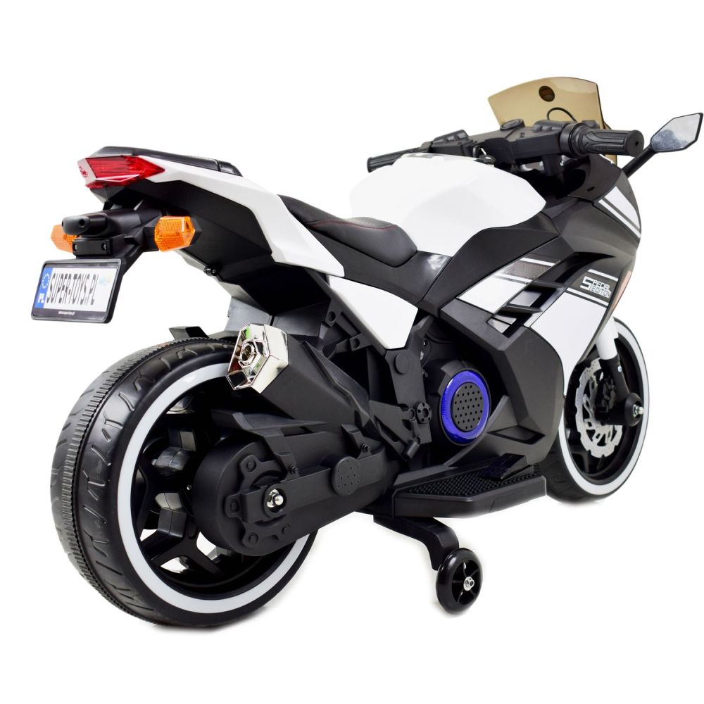 Elektrinis motociklas MEGA MOTOR LENKTYNIŲ STRONG 2 EXCLUSIVE, ŠVIESA RATAI, /DLS07
