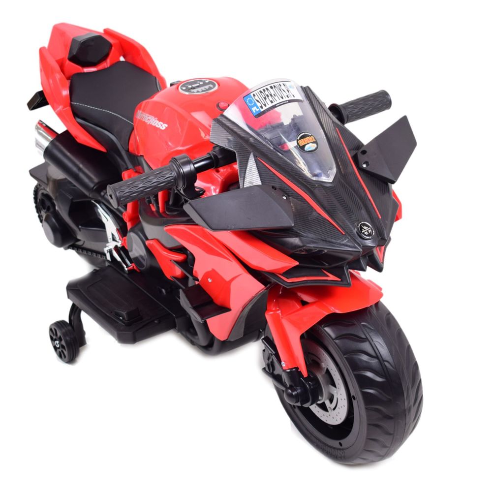 Elektrinis SUPER SPORTINIS MOTOCIKLAS 12 V, EVA/MOTOR-H RATAI