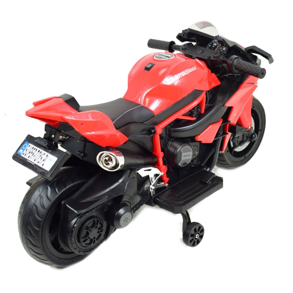 Elektrinis SUPER SPORTINIS MOTOCIKLAS 12 V, EVA/MOTOR-H RATAI