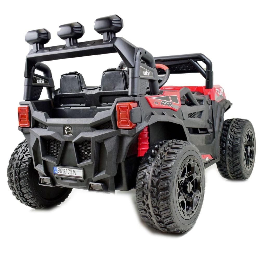 MEGA BUGGY RZR TURBO 12 V, 4x4, 180 W, didžiulė galia, nuotolinio valdymo pultas, minkšta sėdynė, minkšti ratai, supimosi funkci