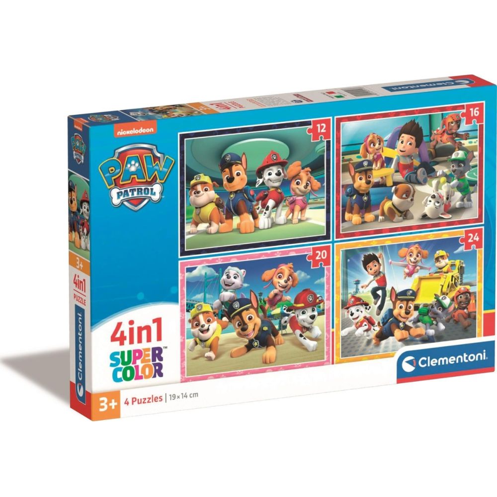 Clementoni 21513 Puzzle 4 w 1 Super Kolor Psi Patrol