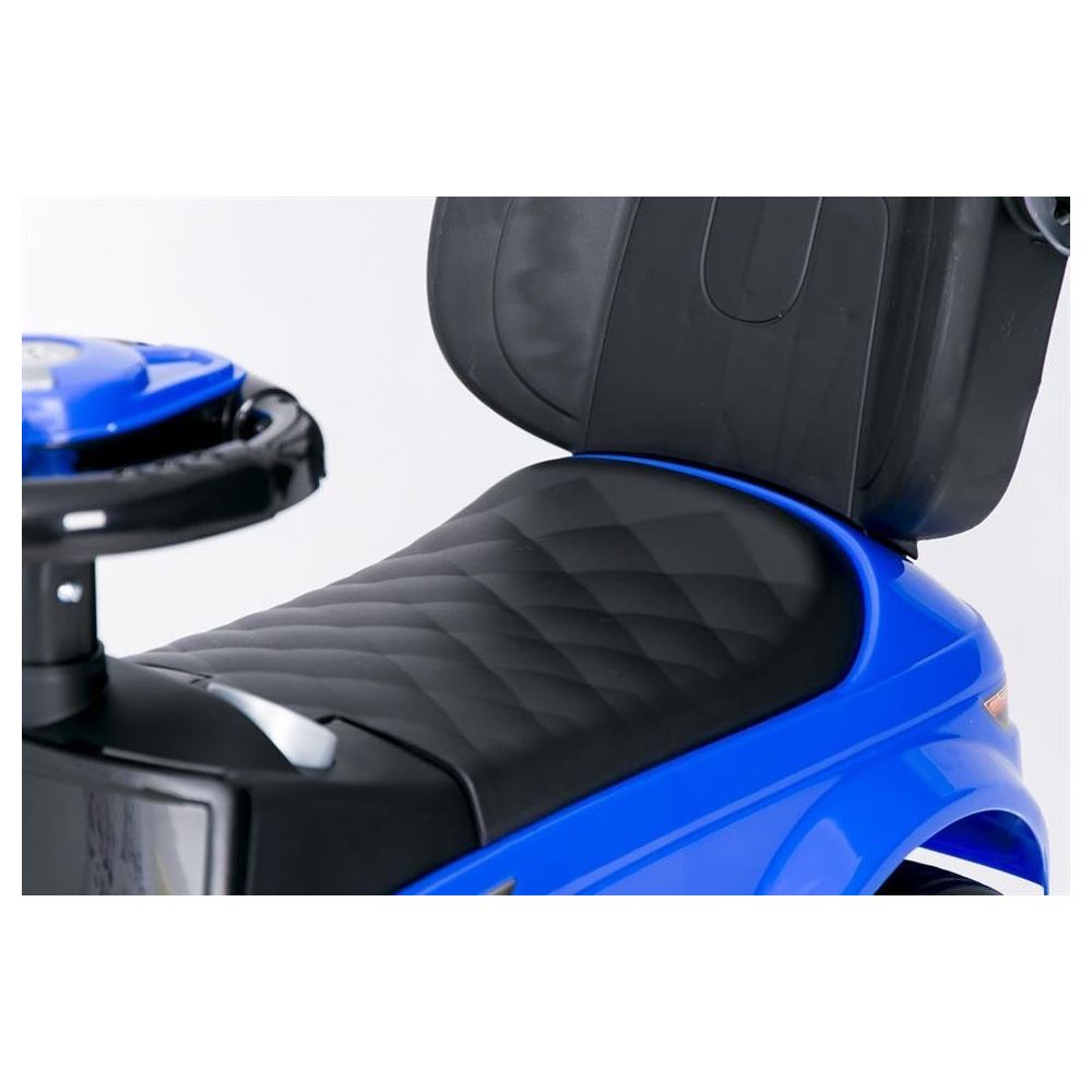 Ride-on car with handle - 614R - rubber wheels - BLUE