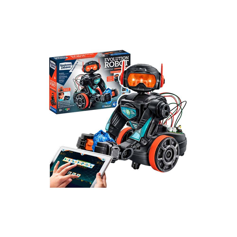 Naukowa Zabawa Zestaw Evolution Robot 2.0 Aplikacja Bluetooth Silnik Elektryczny Język Polski Clementoni 50818