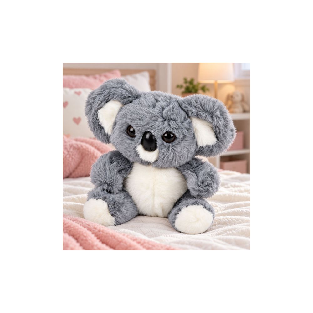 Pluszowy Miś Koala Maskotka Przytulanka Miękki Szary 23 cm