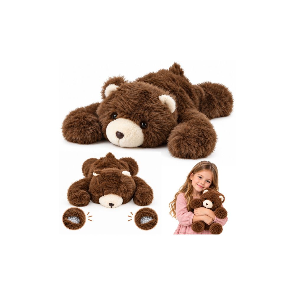 Pluszowy Niedźwiedź Przytulanka Maskotka Obciążeniowy Brązowy 30cm
