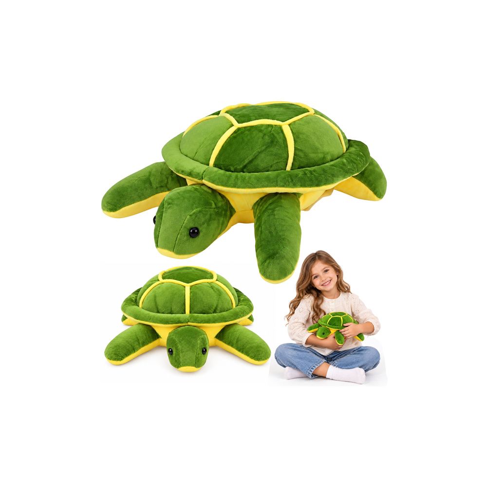 Pluszowy Żółw Maskotka Przytulanka Miękki Żółto-Zielony 23cm