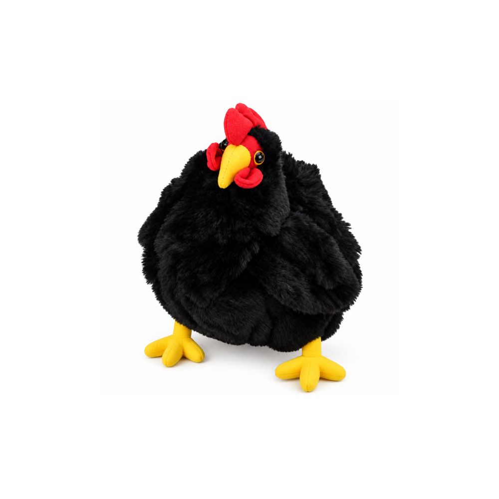 Pluszowa Kura Maskotka Przytulanka Miękka Puszysta Czarna 30 cm