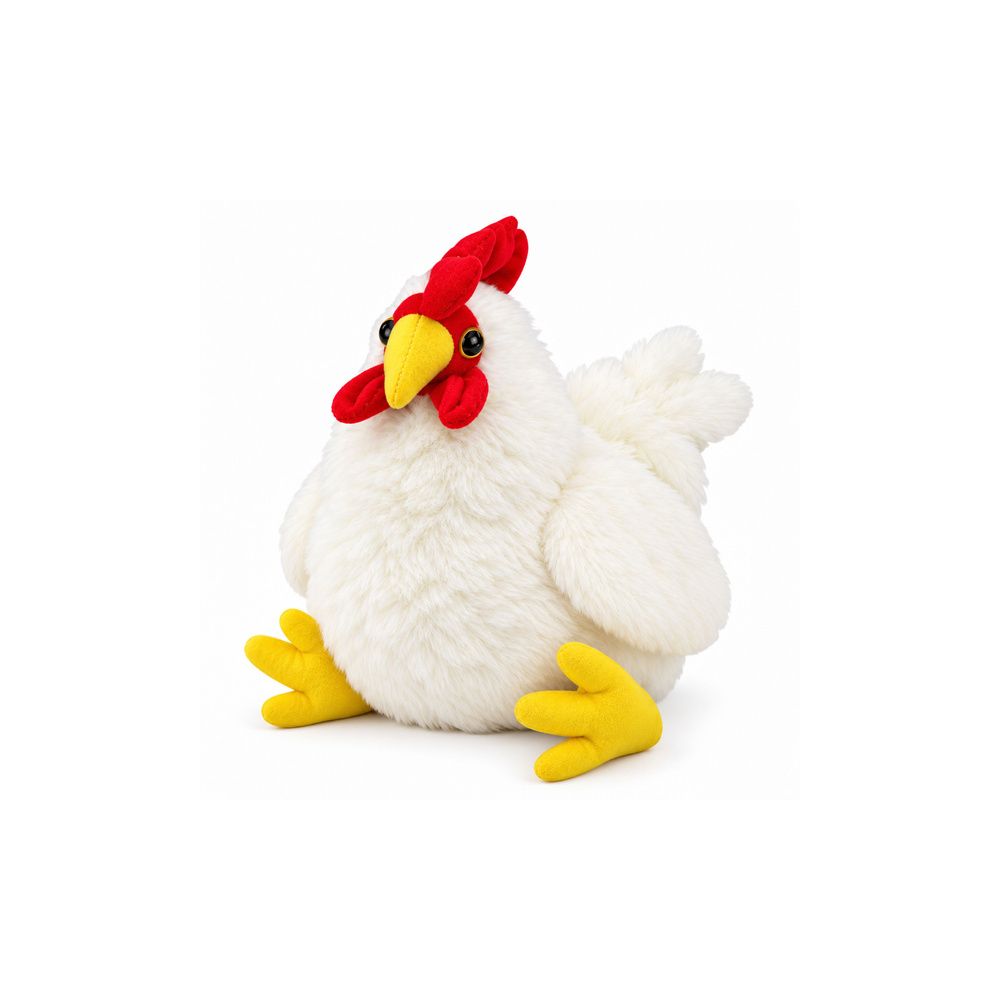 Pluszowa Kura Maskotka Przytulanka Miękka Puszysta Biała 40 cm