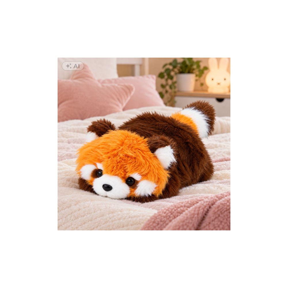 Mała Pluszowa Panda Czerwona Przytulanka Maskotka Rudawo-Brązowa 16 cm