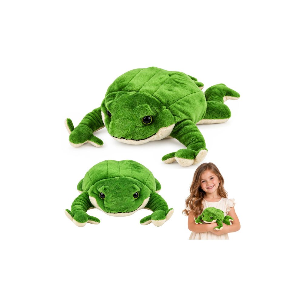 Pluszowa Żabka Maskotka Przytulanka Miękka Żaba Obciążeniowa Zielona 26 cm