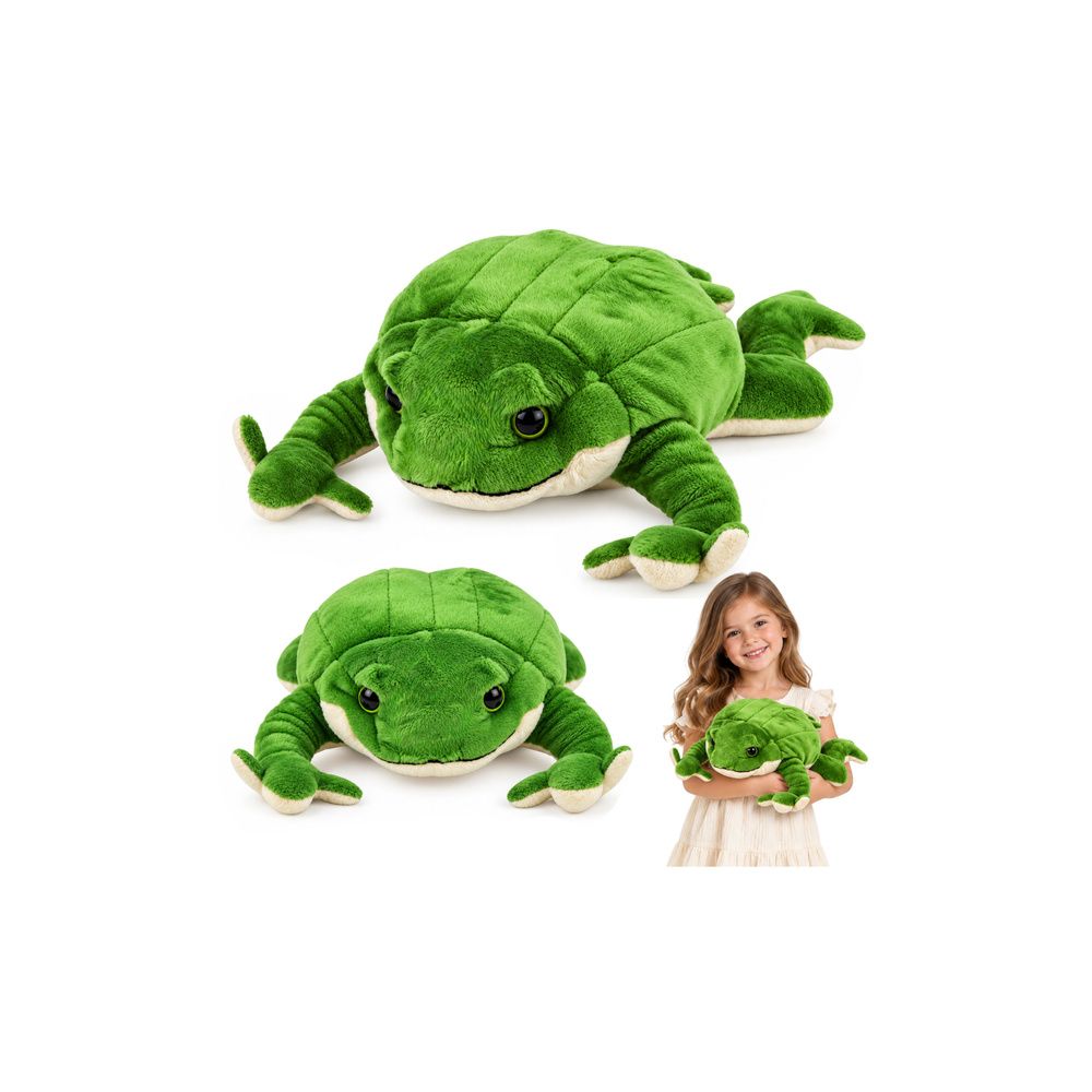 Pluszowa Żabka Maskotka Przytulanka Miękka Żaba Obciążeniowa Zielona 58 cm