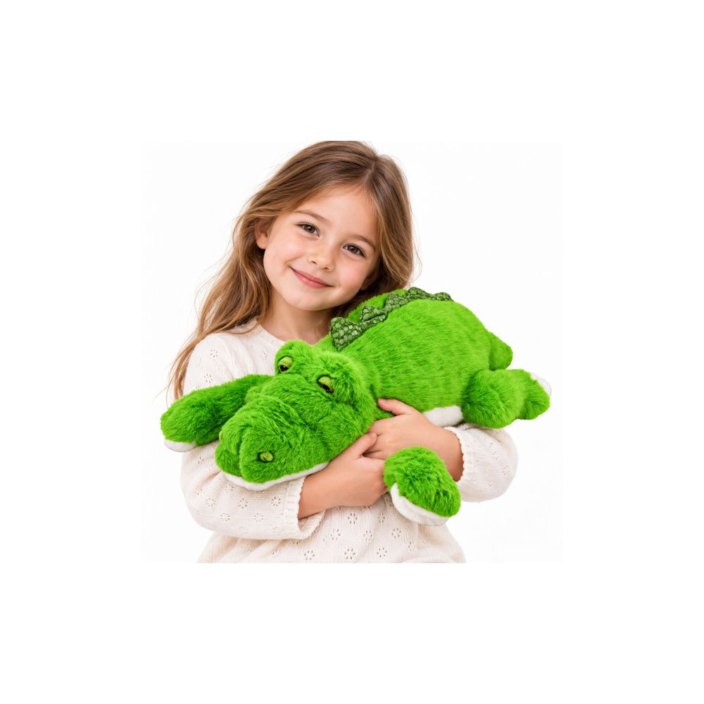 Pluszowy Krokodyl Maskotka Przytulanka Obciążeniowe Łapki Zielony 45 cm