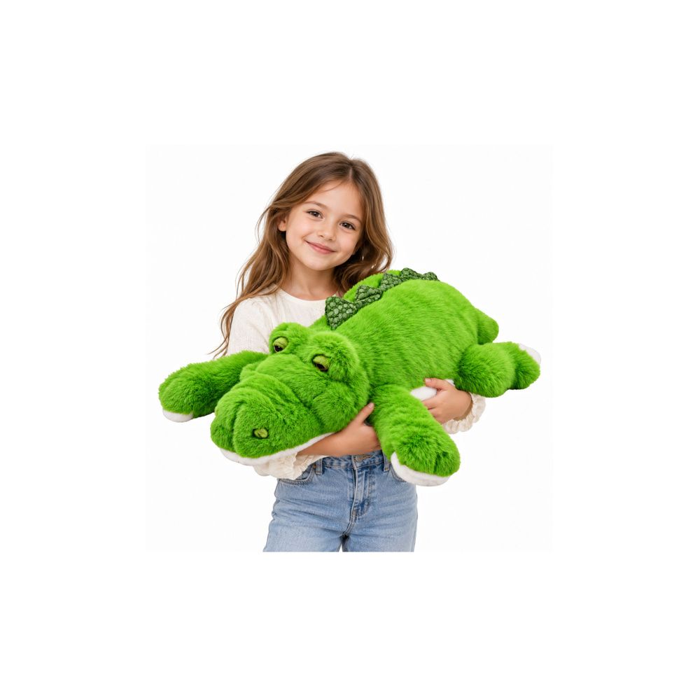 Pluszowy Krokodyl Maskotka Przytulanka Obciążeniowe Łapki Zielony 75 cm