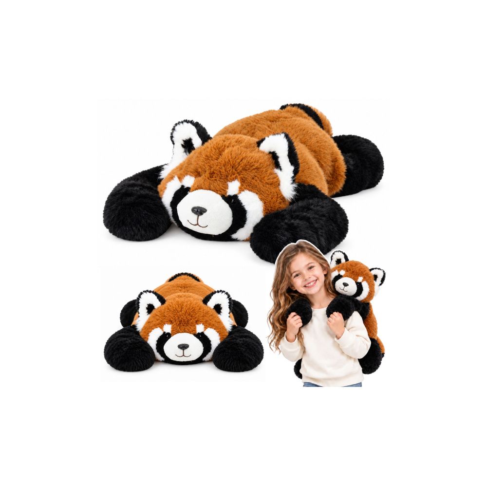 Pluszowa Panda Czerwona Przytulanka Maskotka Długie Łapy Czarno-Ruda 60cm