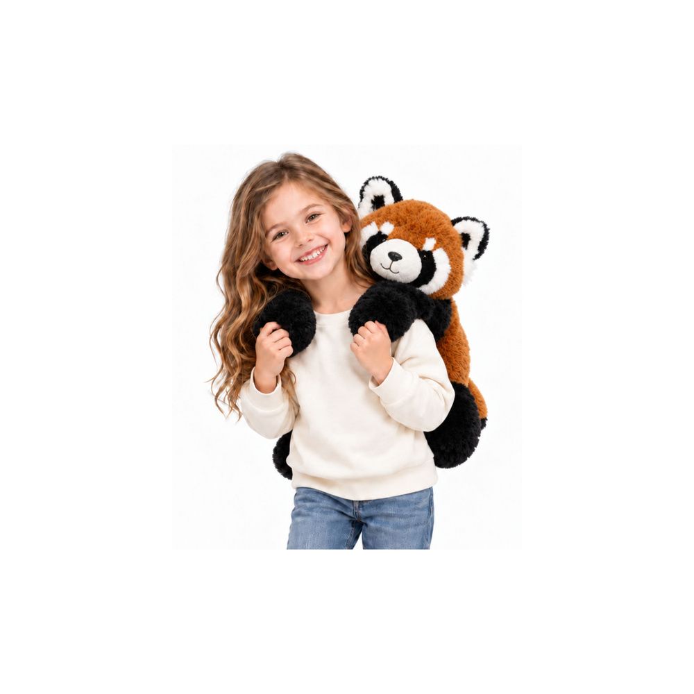 Pluszowa Panda Czerwona Przytulanka Maskotka Długie Łapy Czarno-Ruda 60cm