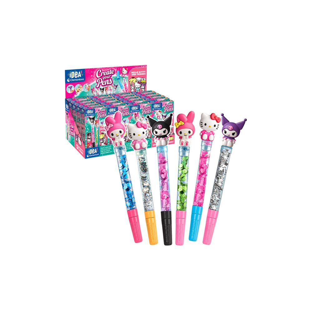 Idea Art Zestaw Mini Fabryka Długopisów Hello Kitty i Przyjaciele Clementoni 18450