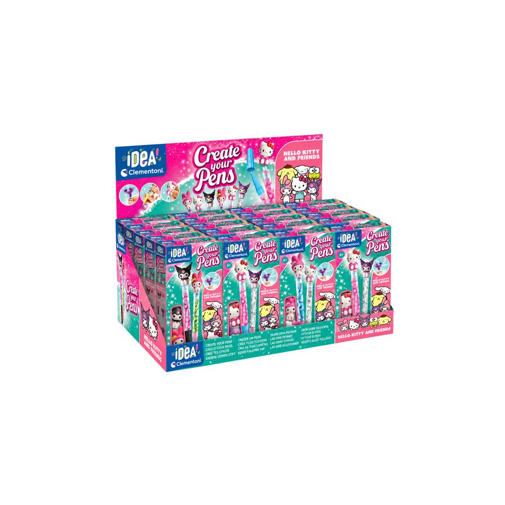 Idea Art Zestaw Mini Fabryka Długopisów Hello Kitty i Przyjaciele Clementoni 18450