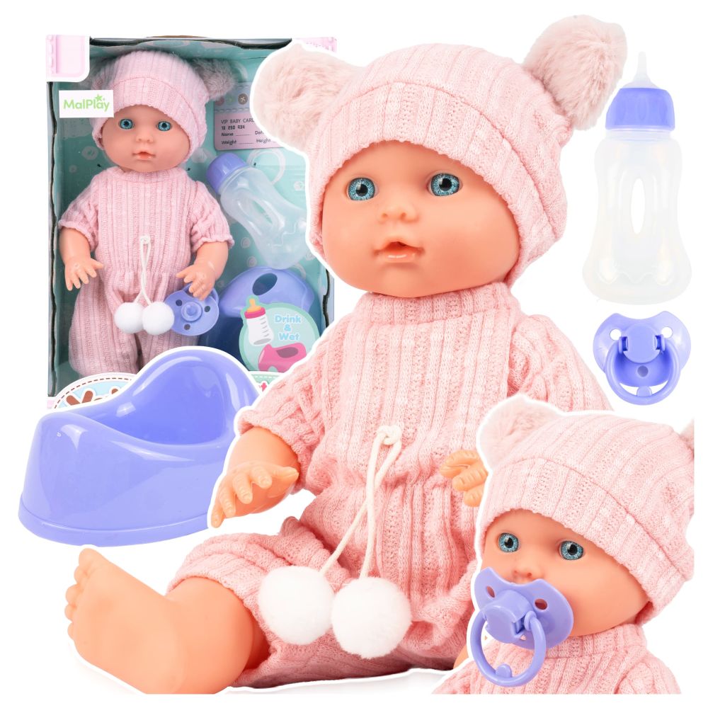 Lalka bobas 30 cm pije sika nocnik smoczek ANIA