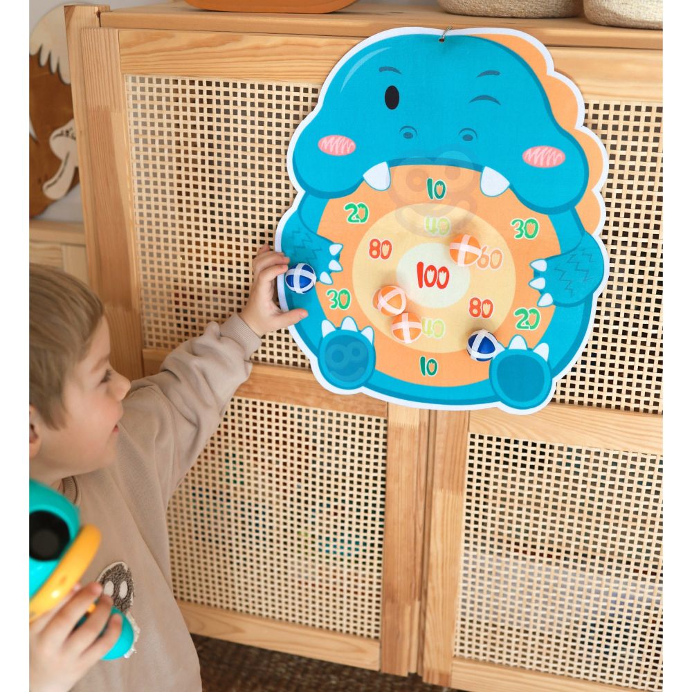 WOOPIE Dart Game Ball Gun Dinosaur Velcro Target Points Shooting 