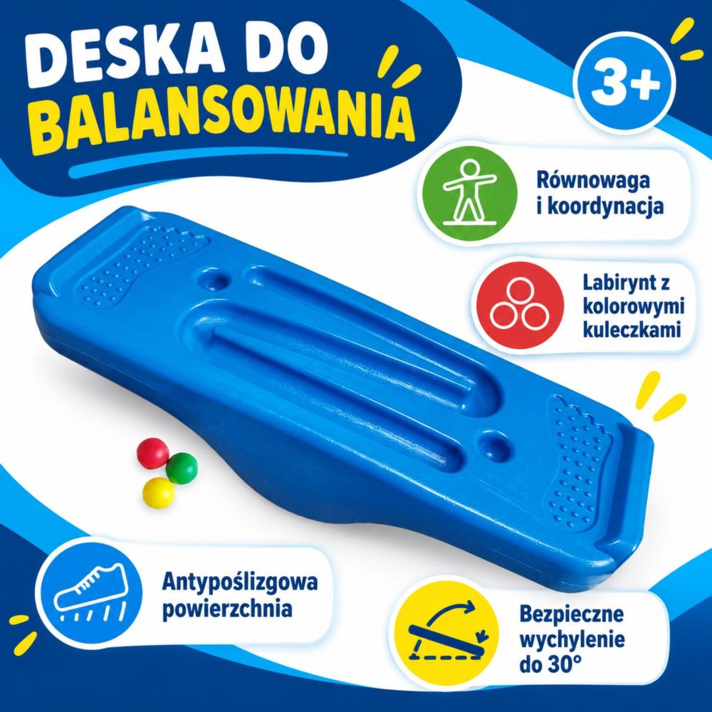 Balansavimo lenta su sensoriniu labirintu WOOPIE, mėlyna