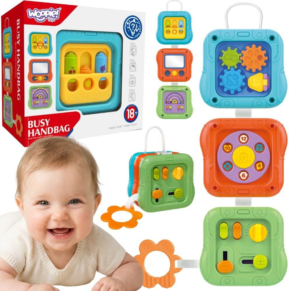 WOOPIE BABY Sensory Cube Manipulative 6-in-1 Educational Interactive Toy 