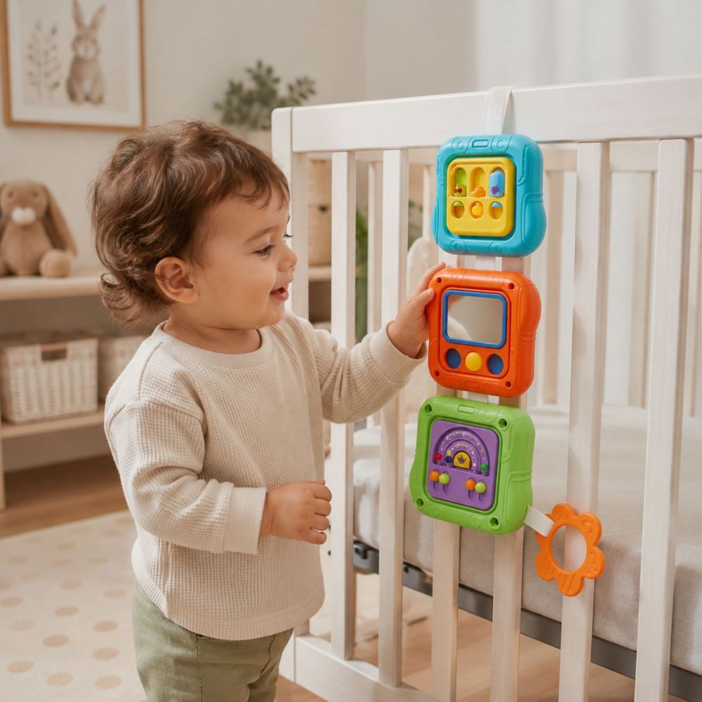 WOOPIE BABY Sensory Cube Manipulative 6-in-1 Educational Interactive Toy 