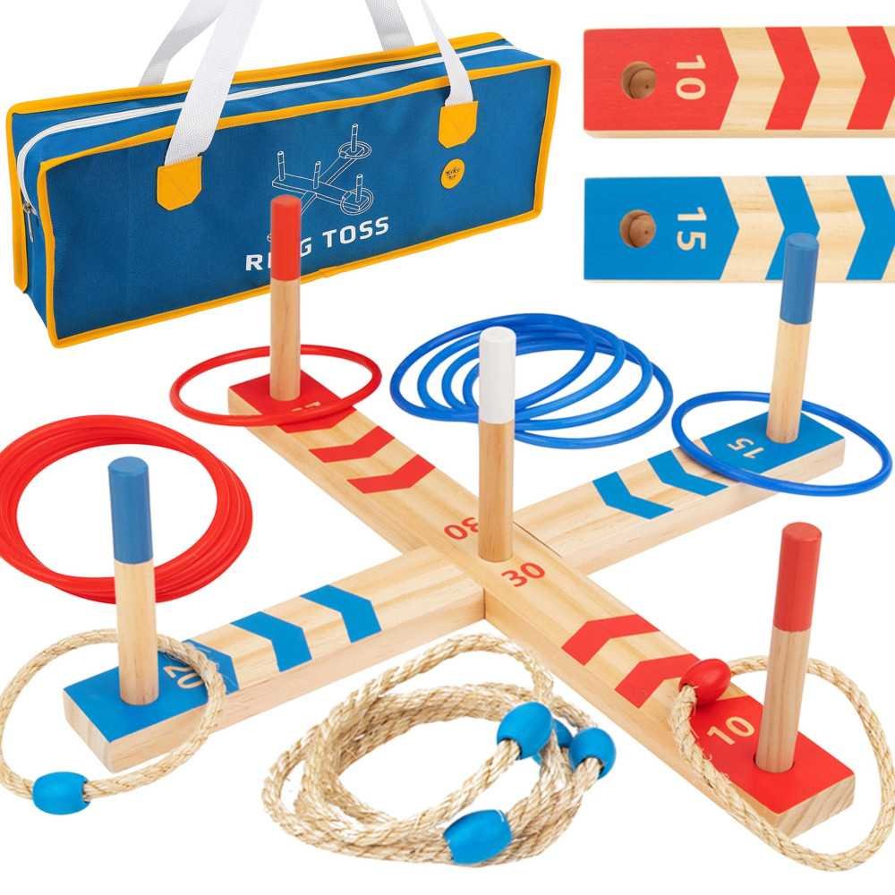 "Tooky Toy" medinis smagus "Serso" arkadinis žaidimas "Ring Cross-Žaislai, Lauko žaislai, Lauko žaidimai ir sporto prekės, Žaidi