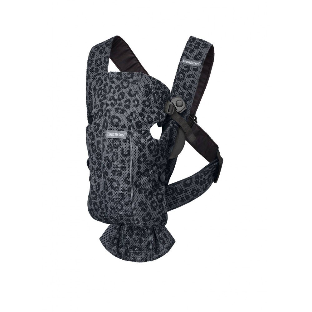 BABYBJORN MINI 3D tinklinė nešyklė, Antracitas/Leopardas-Kūdikių nešioklės-e-vaikas