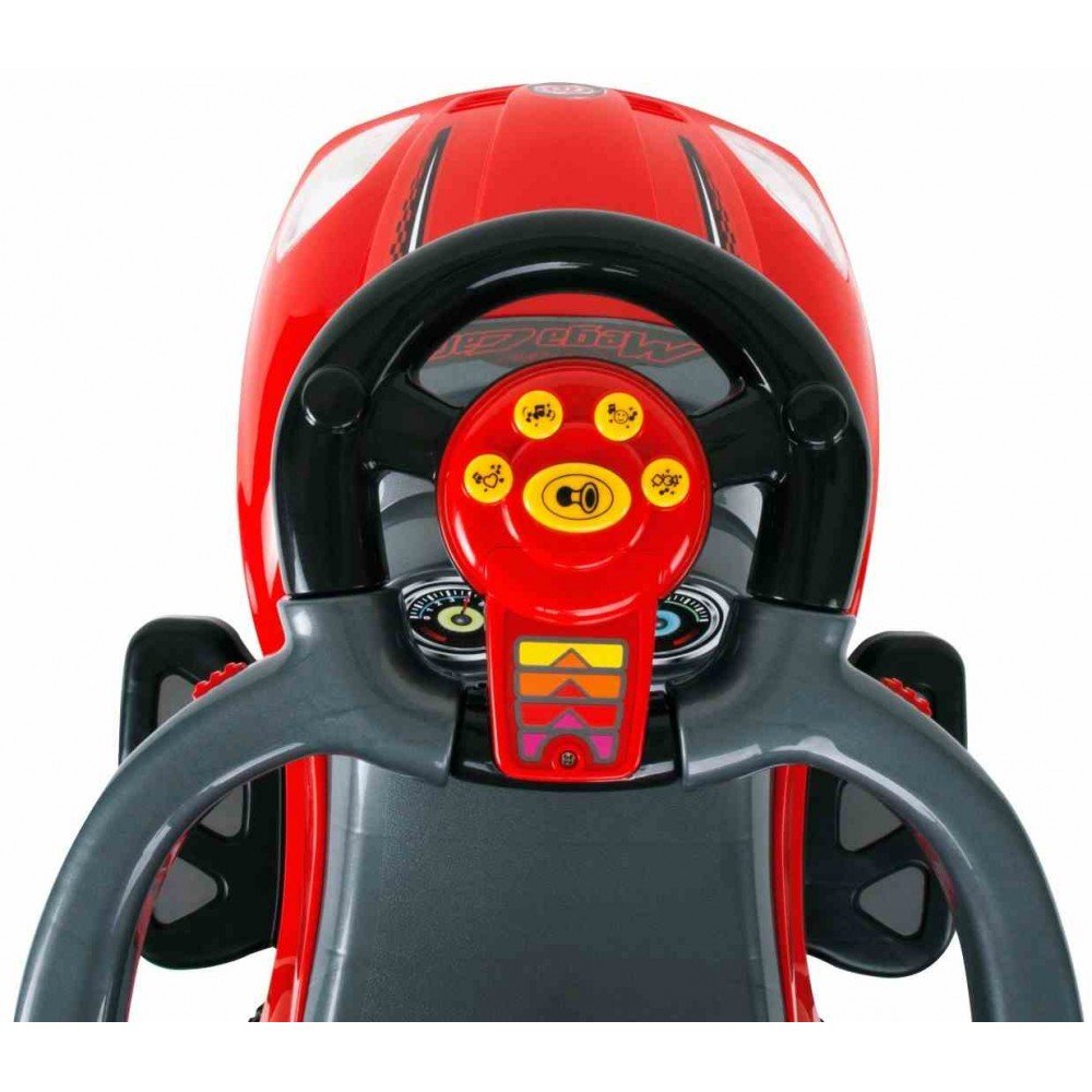 Paspiriama mašinėlė - stumdukas Sun Baby MEGA, raudona-Paspiriamosios mašinėlės, Paspiriamosios mašinėlės-e-vaikas