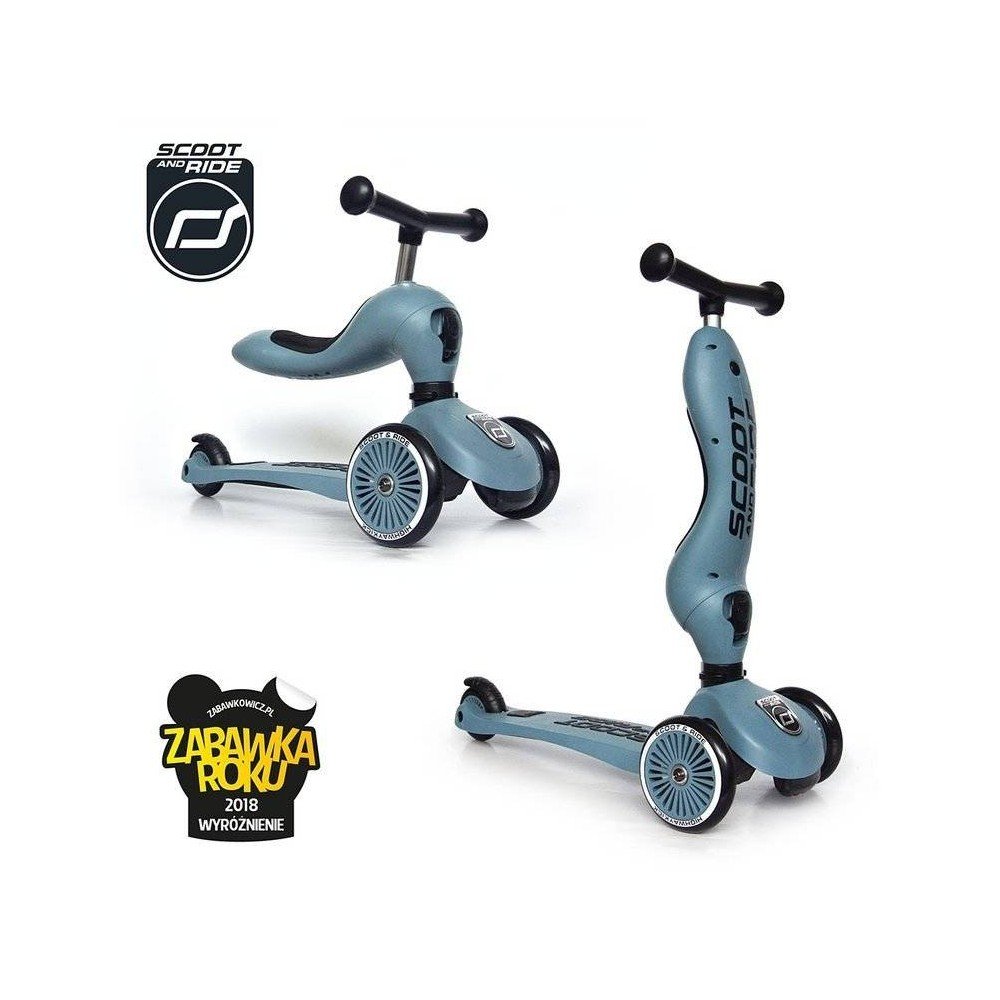 SCOOTANDRIDE - Highwaykick 2in1 Ride and scooter 1-5 years Steel