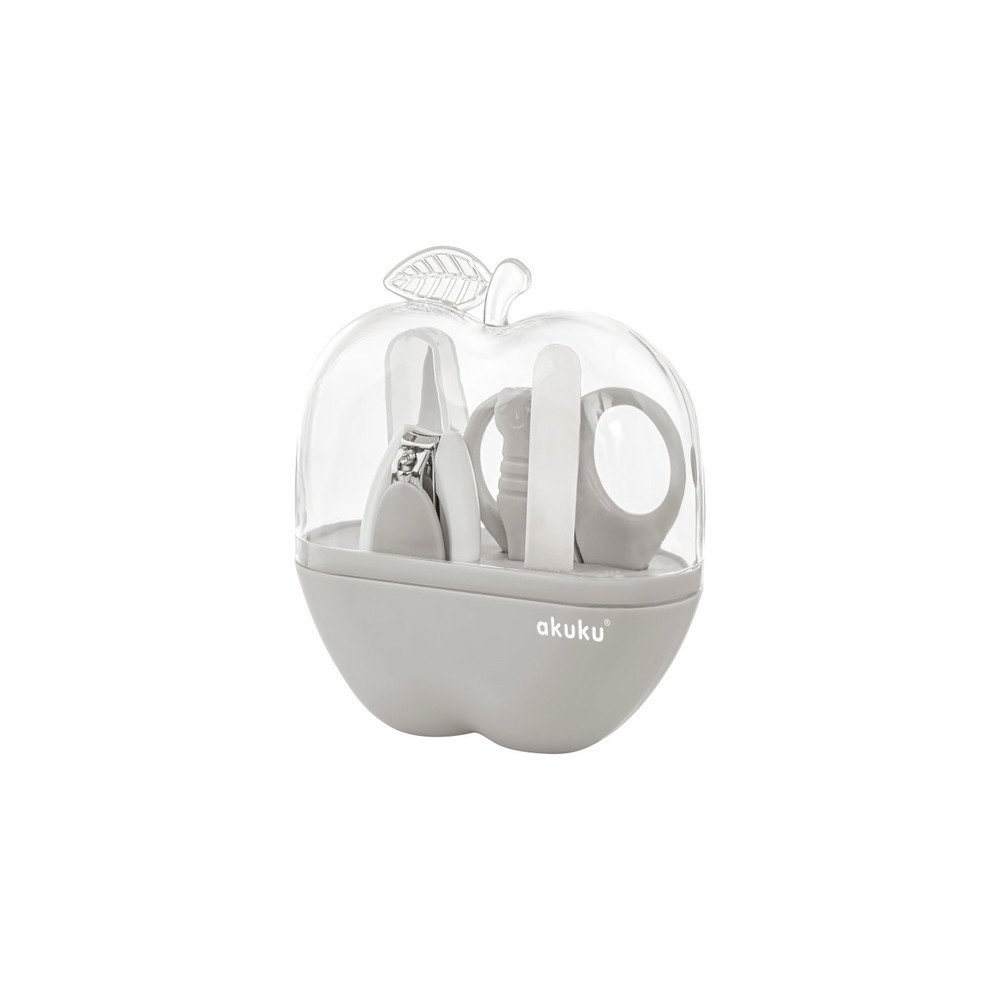 A0473 "APPLE" DĖKLO PRIEŽIŪROS RINKINYS PILKOS SPALVOS-Laikina-e-vaikas