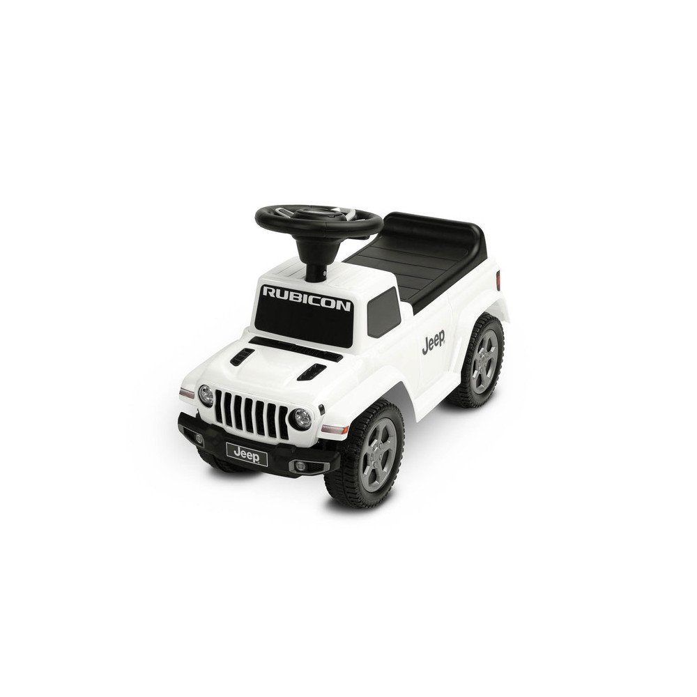 Paspiriama mašinėlė Toyz Jeep Rubicon, White-Judėjimui, Paspiriamosios mašinėlės ir jų priedai, Paspiriamos mašinėlės-e-vaikas
