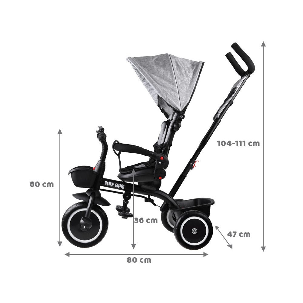 Triratukas su stogeliu Tiny Bike 3in1 SP0650-Judėjimui, Triratukai vaikams-e-vaikas