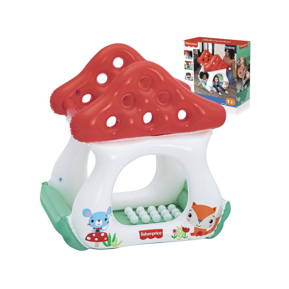 Pripučiamas baseinas su kamuoliukais Bestway Fisher Price 93570-Žaislai, Lauko žaislai, Baseinai, Pripučiami baseinai-e-vaikas